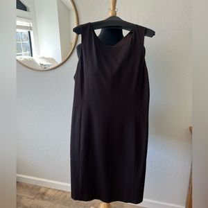 EILEEN FISHER brown stretch ponte shift dress NWOT